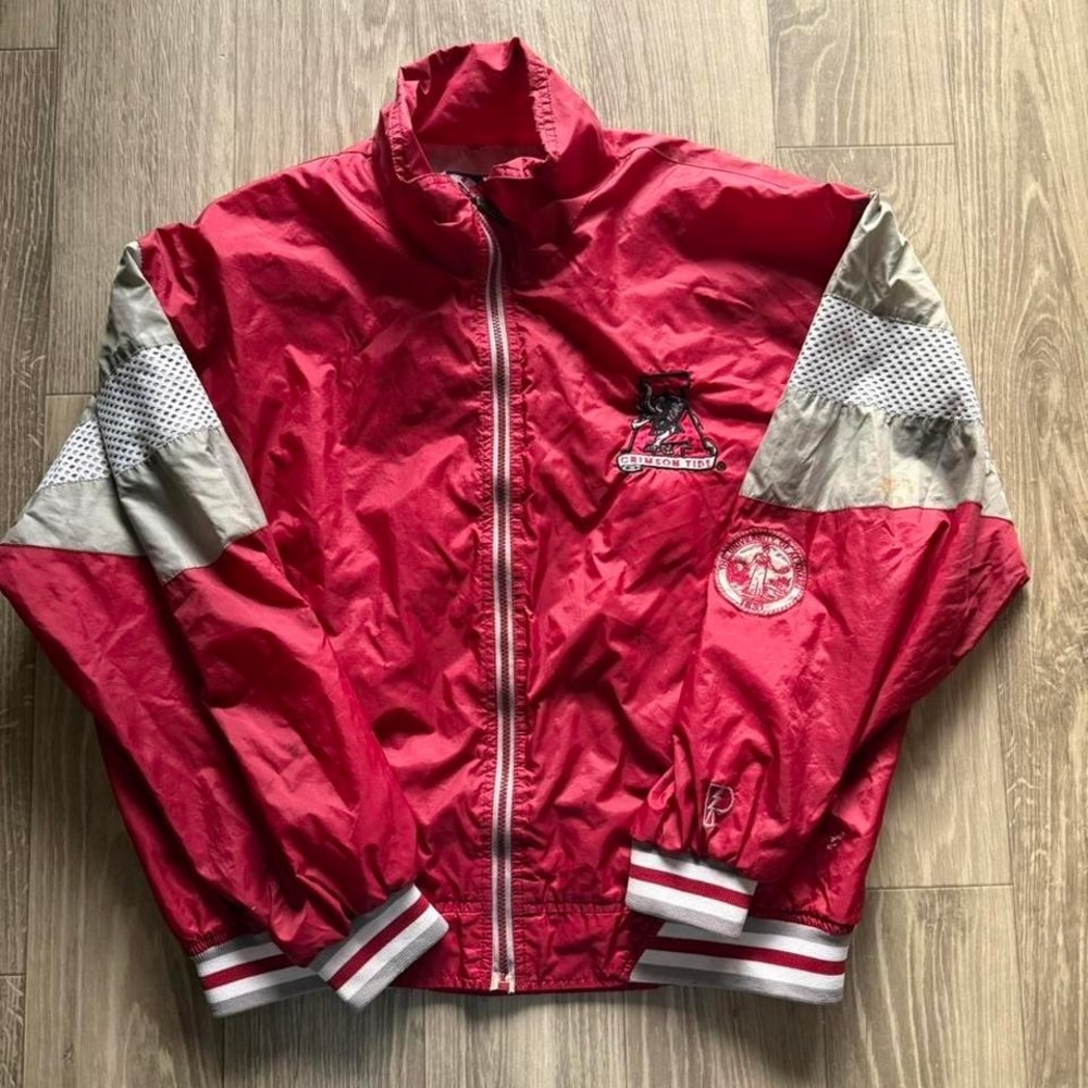 Pro Player Alabama Crimson Tide Windbreaker Jacket Men's Large Crimson Vintage